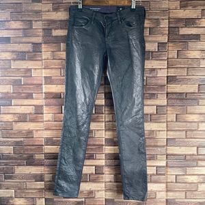 AG The Legging Ankle Super Skinny Wet Look Jeans 25R